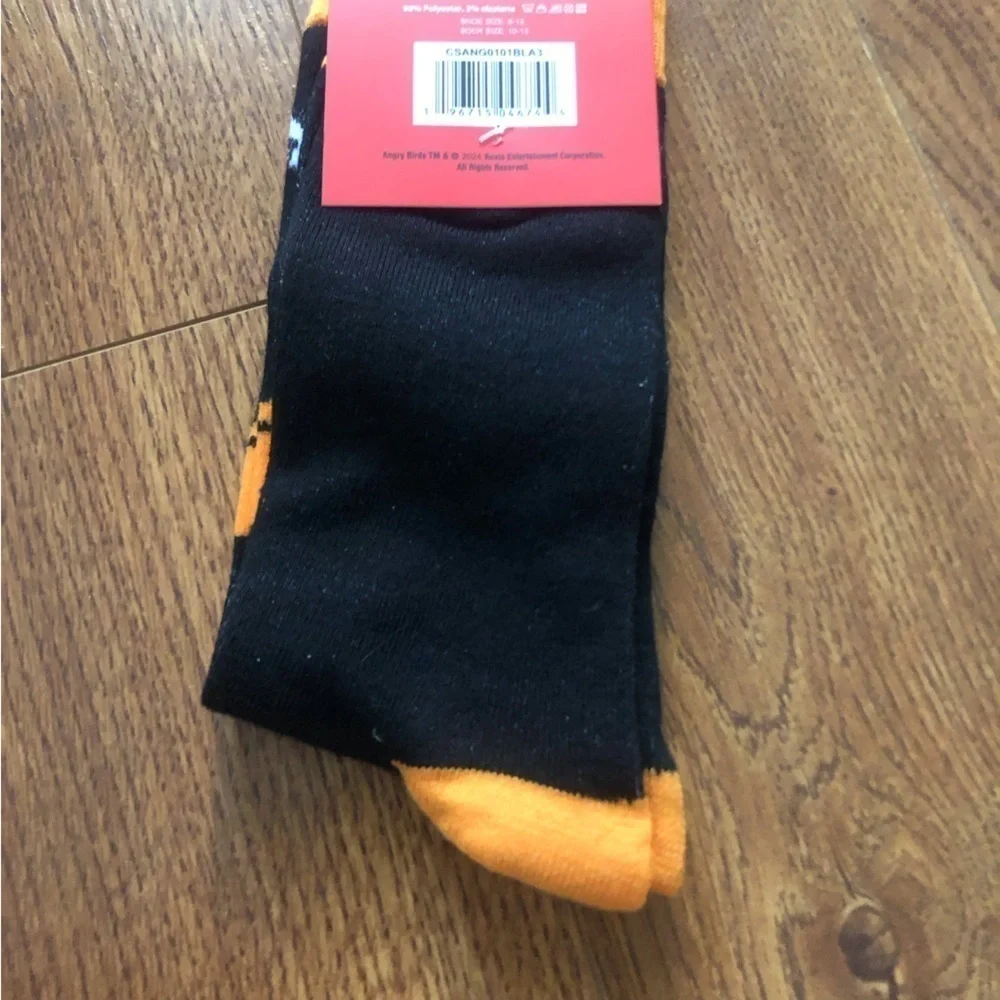 Angry Birds black crew socks